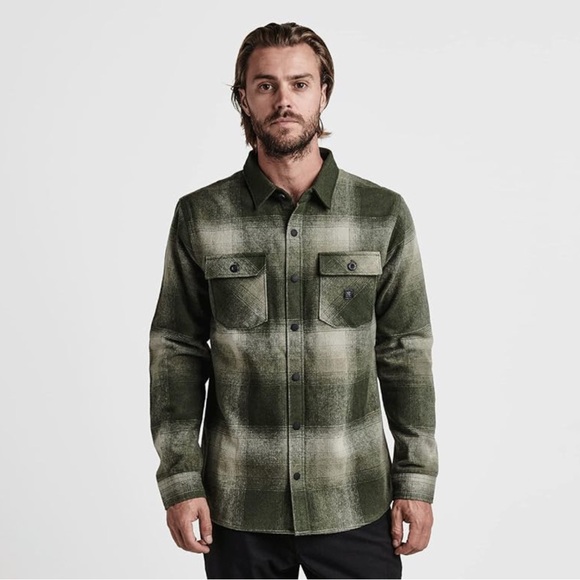 Roark Other - ROARK Nordsman Mens Wool Blend Flannel Shirt Green Plaid Size Small Gorpcore